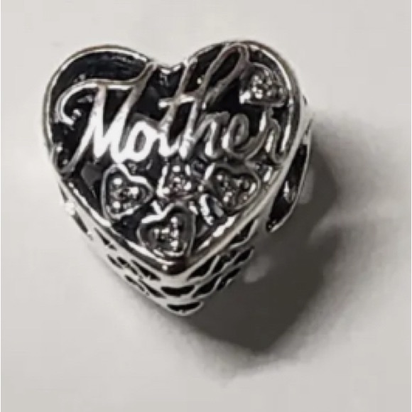 ❤️ PANDORA MOTHER & SON BOND Authentic Mom DAY Heart Charm BRAND NEW RETIRED - Picture 1 of 2